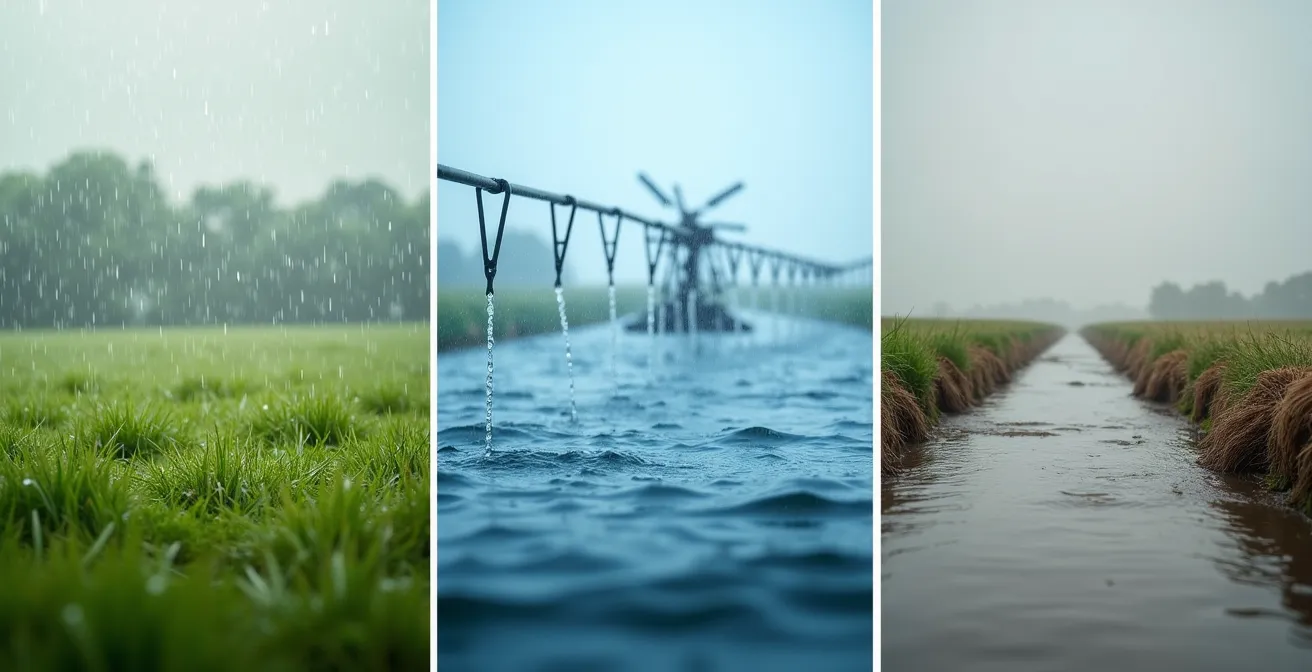 Visualisation des trois types d'eau dans l'empreinte hydrique de l'élevage